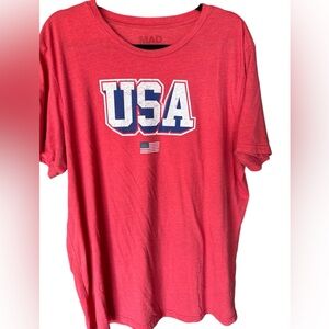 MAD ENGINE - -Red USA Graphic T-Shirt